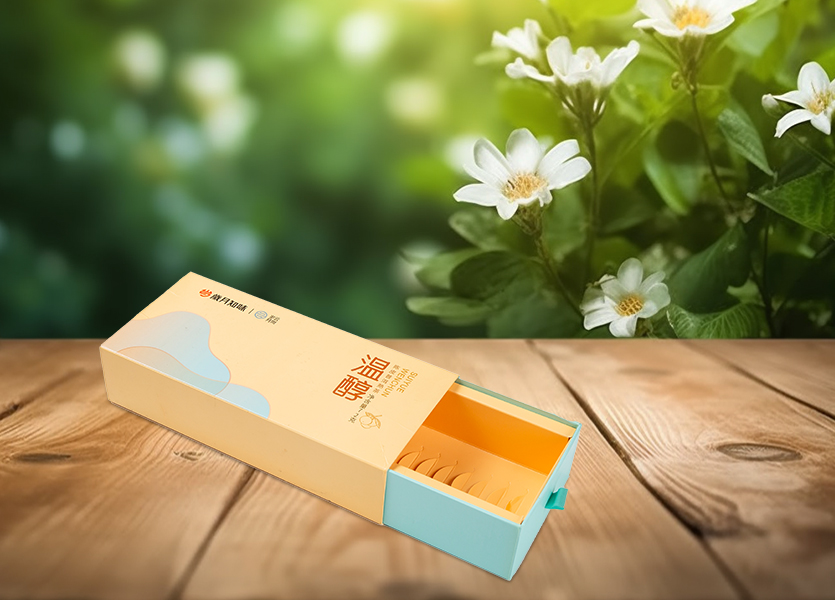 Boîte d'emballage en papier personnalisée pour thé et café aux fleurs